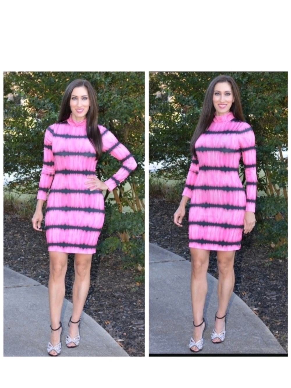 ALICE + OLIVIA Delora Tie Dye Mock Neck  Mini Dress Size 4